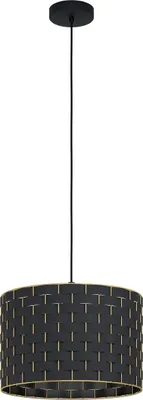 Produktbild von MARASALES Hängeleuchte Hängelampe Pendellampe Pendelleuchte - H110 x Ø38 cm - schwarz - 1X40W exkl. - IP20