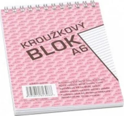 Obrázok produktu pre Zošit s vrchnou väzbou A6, riadkovanie, 50 listov