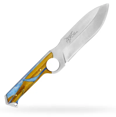 Produktbild von PREMAX Handgefertigtes Messer BLUHOLE 88859 Edelstahl AISI 420 C für Lebensmittel 13 cm