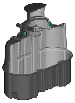 Produktbild von Regenwasser Schmaltank 3000 Liter AQUA-SLIM für den Garten