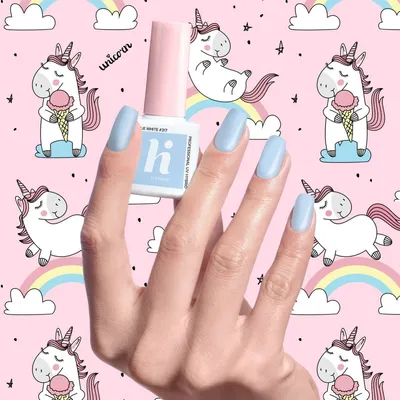 Produktbild von Hi Hybrid Unicorn Hybrid Nagellack Nr. 317 Blau Weiß 5ml