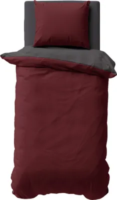 Produktbild von Biber Bettwäsche Winter Baumwolle Uni Kuschelig Flauschig Warm Weiche Fein-Biber, Farbe:Bordeaux, Größe:155x220 cm und 80x80 cm