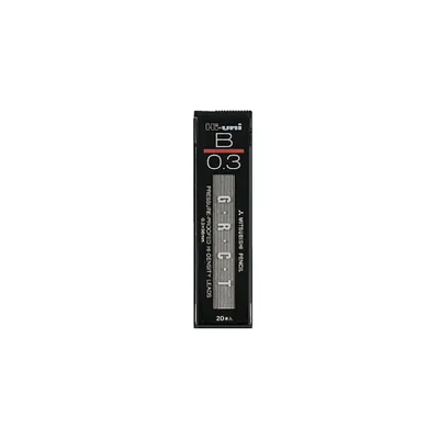 Produktbild von Mitsubishi Pencil Hi-uni Ersatzminen für Druckbleistifte - 0,3 mm - B