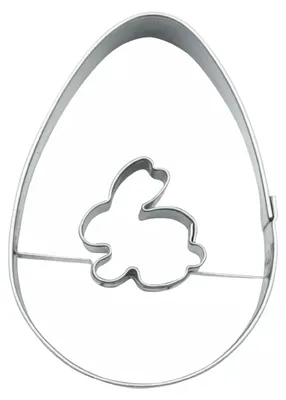 Produktbild von Neustanlo Ausstecher Hase im Ei | Edelstahl Keks-Ausstecher für Ostern | perfekter Plätzchenausstecher für Backen & Dekorieren | ideal für Osterkekse, Fondant & Teig