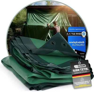 Produktbild von Wasserfeste Dachplane 2 x 3 m - Hochwertig - Sehr scheuerfest - Langlebig - UV-beständig - Mit Augen - Kunststoffdachplane - Booten - Gartenmöbel - Holz - Camping.