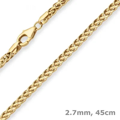 2-7mm-Zopfkette-hohl-aus-585-Gelbgold-45cm