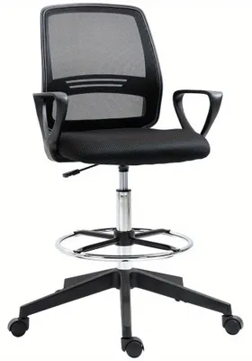 Produktbild von Stehhocker - Bürostuhl - Drehstuhl - Schreibtischstuhl - Verstellbarer Hocker - Ergonomisch - Metallrahmen