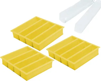 Produktbild von Silikon-Eiswürfelformen für Wasserflaschen, 12 Mulden, mit leicht zu lösenden, langen Eiswürfelstielen