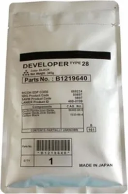 Image de Ricoh Type 28 - Schwarz - Entwickler - für Ricoh Aficio 2016, Aficio 2020, Aficio 3025, Aficio 3030, DSm725, DSm730 (B1219645)