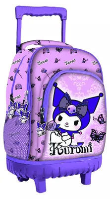 Image de Sac à dos à roulettes Kuromi, couleur violet vif, 44 cm