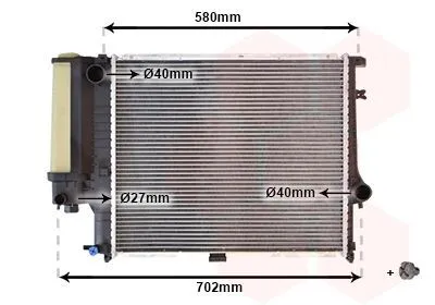 Produktbild von VAN WEZEL 06002121 Kühler Wasserkühler Motorkühler für BMW 5 Limousine (E34) 5 Touring (E34)