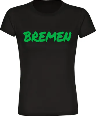 Produktbild von multifanshop Damen T-Shirt - Bremen - Textmarker, schwarz, Größe 3XL
