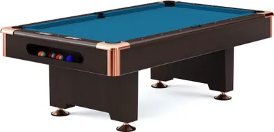 Produktbild von Automaten Hoffmann Billardtisch "Club Pro III" Dekor Nussbaum, Simonis 860, Tournament-Blue, 9 ft (Spielfeld 254x127 cm)