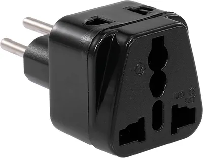 Obrázek produktu pro Vysoce kvalitní švýcarská vestavěná konverzní zástrčka s 5 otvory Švýcarská zástrčka do univerzální zásuvky cestovní adaptér černá