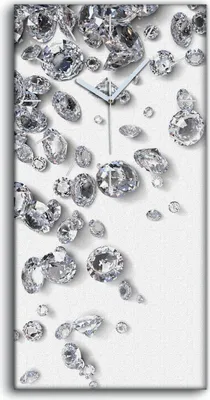 Produktbild von Wandbild Leinwand Bilder Wanduhr 30x60 Gemälde Edelsteine Diamanten Kunst - weiße Hände