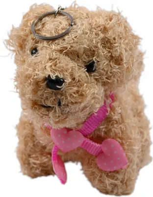Produktbild von Plüsch Hund Schlüsselanhänger 12cm - Süßer Welpe Anhänger für Rucksack & Schlüssel