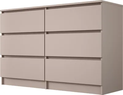 Produktbild von Kommode, 6 Schubladen, Toffee, 120 x 78 x 39 cm