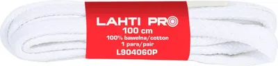 Produktbild von FLACHE SCHNÜRSENKEL 100% BAUMWOLLE WEIß L904060P, 10 PAAR, 100 CM, LAHTI