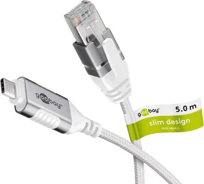 Obrázek produktu pro Goobay 74389, USB 3.1 type A, RJ45, 5 m, Bílá