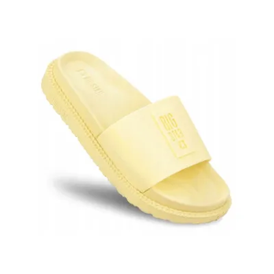 Produktbild von Big Star Gummi Flip-Flops mit geformter Innensohle, Gelb/Gold, 4 cm Plattform