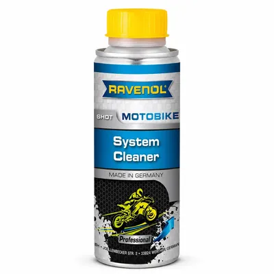 Produktbild von RAVENOL Motobike System Cleaner Shot 100 ml – Motorrad Benzin Additiv für 4-Takt Motoren, Kraftstoffsystem & Einspritzung