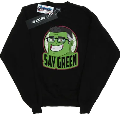 Produktbild von Marvel - "Avengers Endgame Say Green" Sweatshirt für Herren BI7127 (M) (Schwarz)