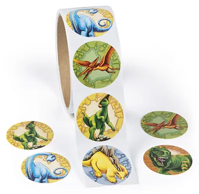 Produktbild von Dino Dinosaurier Aufkleber Sticker 5 Motive 100 Stück