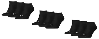 Obrázok produktu pre Ponožky Puma Sneaker Socken Plain, čierne, balenie 9 kusov, veľkosť: 47-49