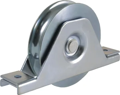 Produktbild von 120mm Rundrillenrad in 2-Loch-Halterung
