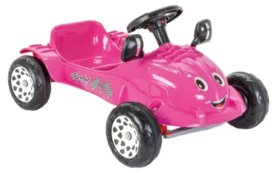 Produktbild von Pilsan Kinderauto, Tretauto Herby 07302, Hupe am Lenkrad, Pedale, ab 3 Jahre rosa