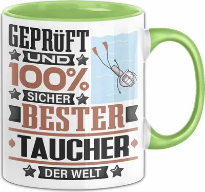 Produktbild von Taucher Geschenk Lustiger Spruch für Taucher Geschenkidee Bester Taucher Der Welt (Grün)