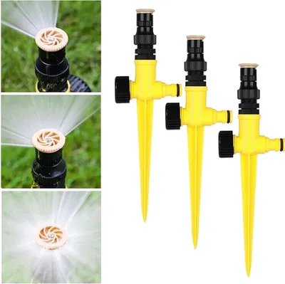 Produktbild von Garten Sprinkler 360° drehbar, automatische Sprinkler, 3 Stück, verstellbares Bewässerungssystem für Garten
