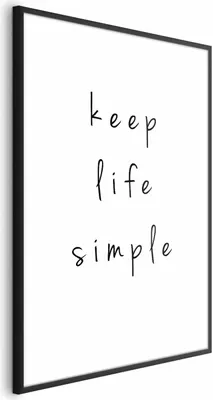Produktbild von Posterpapier Poster - Keep Life Simple 29.7x42 cm Text m-A-0856-ao-a