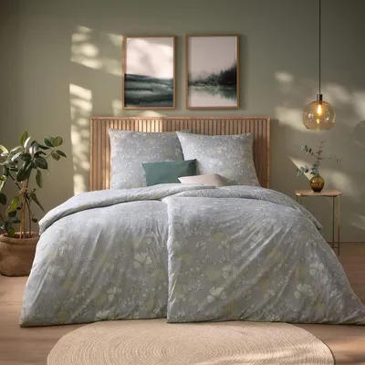 Produktbild von Estella Mako Interlock Jersey Bettwäsche Mona silber 155x220 cm + 80x80 cm