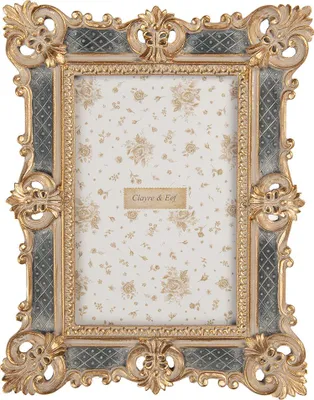 Produktbild von Clayre & Eef Bilderrahmen 10x15 cm Goldfarbig Kunststoff
