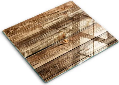Produktbild von Glasschneideplatte - Herdabdeckplatte - 60x52 - Schneidebrett - Spritzschutz - Holzstrukturplatten