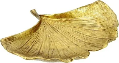 Produktbild von Dekorativer Schale Ginkgoblatt Polyresin Gold