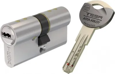 Immagine prodotto di Cilindro TESA TX80 45x45mm VD nichelato - 5 chiavi - TX854545N