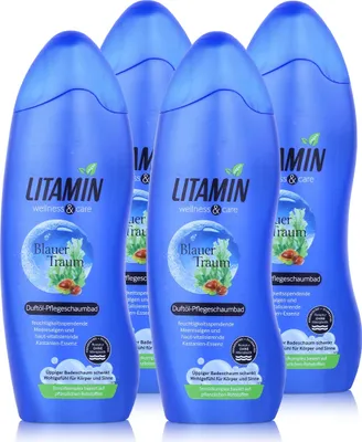Produktbild von LITAMIN Duftöl-Pflegeschaumbad Blauer Traum 750ml Wellnes & Care (4er Pack)