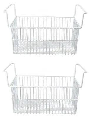 Zdjęcie produktu dla Metalowy Kosz do Przechowywania do Zamrażarki i Lodówki (D 56,5 x S 25,2 x W 24 cm)