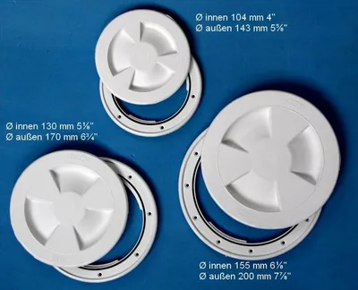 Immagine prodotto di Sportello di ispezione con chiusura a baionetta Ø 200 mm, bianco