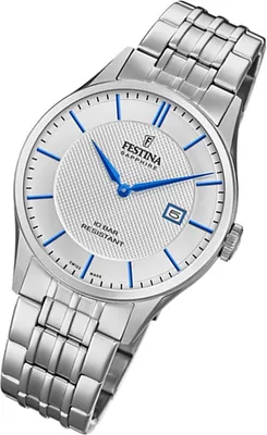 Produktbild von Festina Herren Uhr Swiss Made F20005/2 Edelstahl Armband-Uhr silber UF20005/2