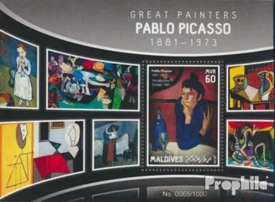 Produktbild von Briefmarken Malediven 2016 Mi Block 912 (kompl. Ausg.) postfrisch Pablo Picasso