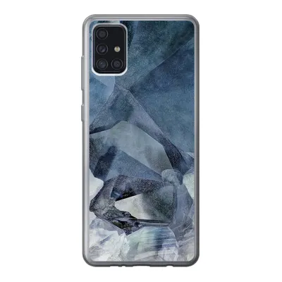 Produktbild von MuchoWow® Handyhülle Schutzhülle Hülle für Samsung Galaxy A52 5G Naturstein - Blau - Chic Silikon Softcase Handy Hülle - Umschlag