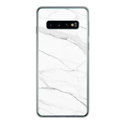 Produktbild von MuchoWow® Handyhülle Schutzhülle Hülle für Samsung Galaxy S10 Marmor - Weiß - Linie - Muster - Luxus - Marmoroptik Silikon Softcase Handy Hülle - Handytasche