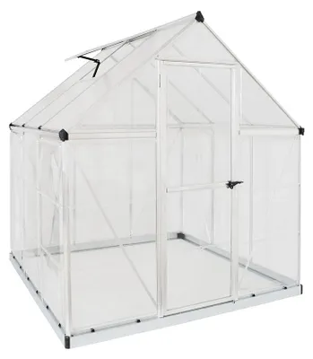 Produktbild von Palram - Canopia Aluminium Gewächshaus Hybrid 66 Silber 186x185x208 cm