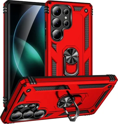 Produktbild von Samsung Galaxy S25 Ultra Hülle - Coverup Ring Ständer Back Cover - Rot