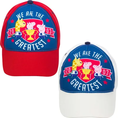 Produktbild von Peppa Pig Wutz George Cap Kappe Sonnen-Hut Schirm-Mütze, Farbe:Weiß, Größe:54