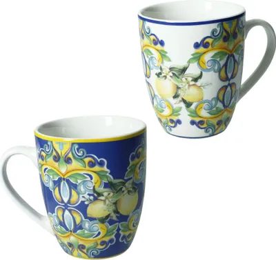 Immagine prodotto di Tazze in porcellana blu limone, set da 2