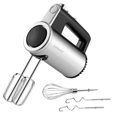 Handmixer 800 W, 5 Stufen, 3-in-1, Edelstahl-Zubehör